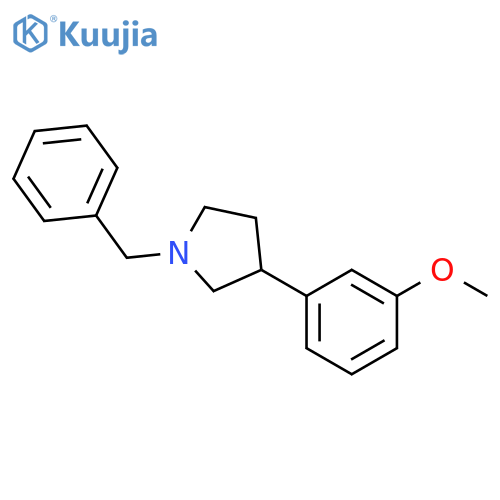 Pyrrolidine, 3-(3-methoxyphenyl)-1-(phenylmethyl)- structure