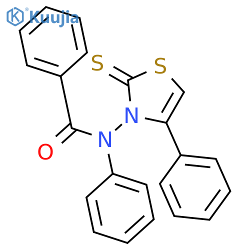 Benzamide, N-phenyl-N-(4-phenyl-2-thioxo-3(2H)-thiazolyl)- structure