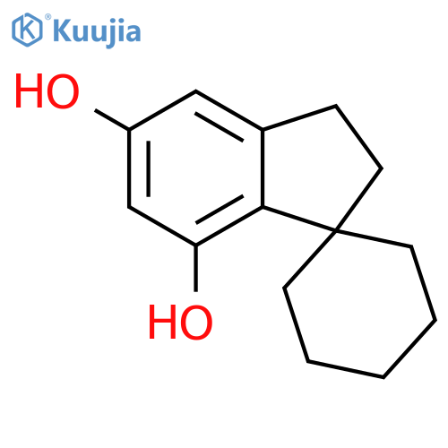Spiro[cyclohexane-1,1'-[1H]indene]-5',7'-diol, 2',3'-dihydro- structure