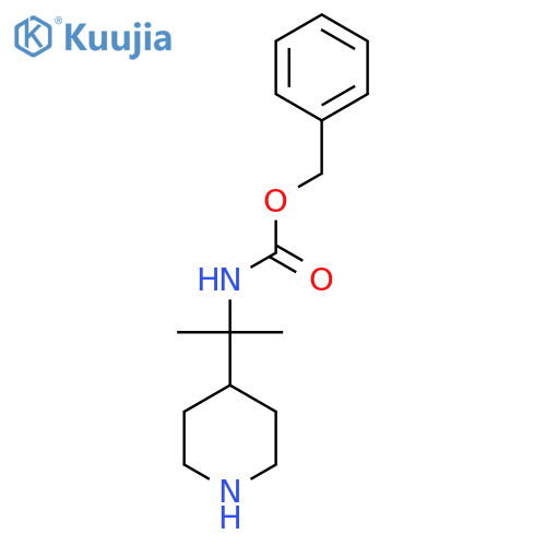 benzyl N-[2-(piperidin-4-yl)propan-2-yl]carbamate structure