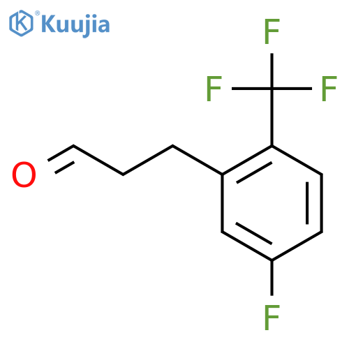 3-5-fluoro-2-(trifluoromethyl)phenylpropanal structure