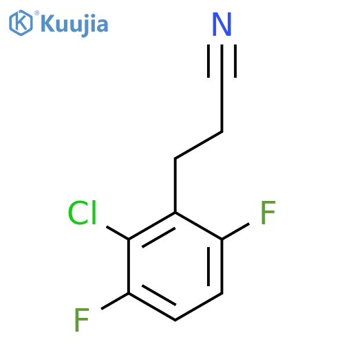 3-(2-chloro-3,6-difluorophenyl)propanenitrile structure