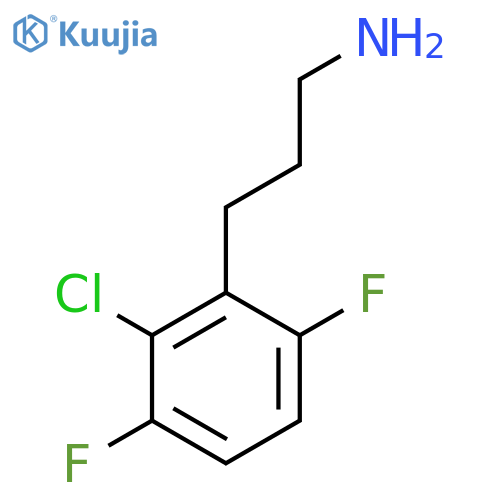 3-(2-chloro-3,6-difluorophenyl)propan-1-amine structure