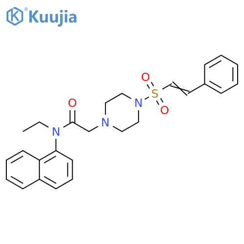 1-Piperazineacetamide, N-ethyl-N-1-naphthalenyl-4-[(2-phenylethenyl)sulfonyl]- structure