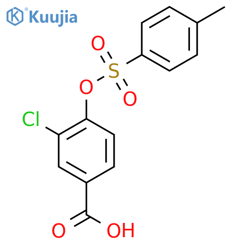 3-Chloro-4-[(4-methylbenzenesulfonyl)oxy]benzoic acid structure