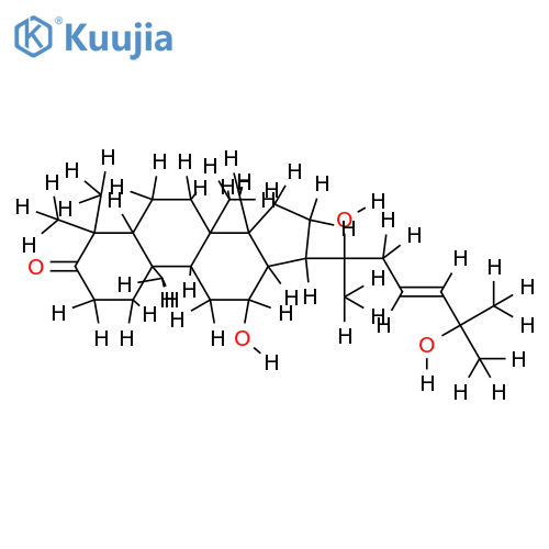 (12beta,20S,23E)-12,20,25-Trihydroxydammar-23-en-3-one structure