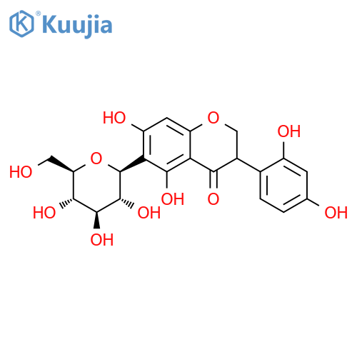 4H-1-Benzopyran-4-one,3-(2,4-dihydroxyphenyl)-6-b-D-glucopyranosyl-2,3-dihydro-5,7-dihydroxy- (9CI) structure