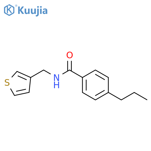 4-propyl-N-[(thiophen-3-yl)methyl]benzamide structure