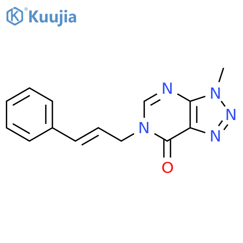 3-methyl-6-[(2E)-3-phenylprop-2-en-1-yl]-3H,6H,7H-[1,2,3]triazolo[4,5-d]pyrimidin-7-one structure