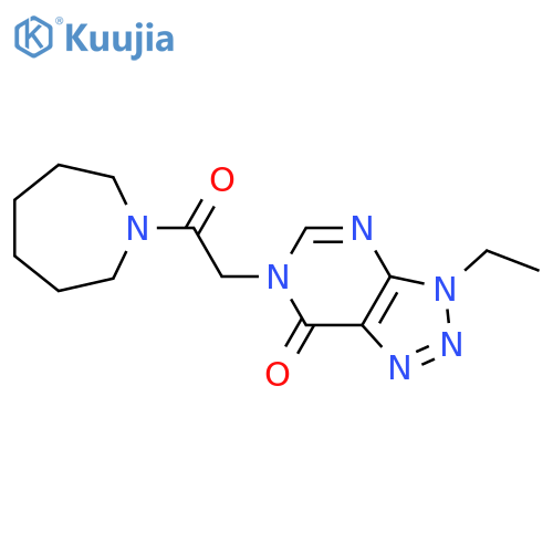 6-[2-(azepan-1-yl)-2-oxoethyl]-3-ethyl-3H,6H,7H-[1,2,3]triazolo[4,5-d]pyrimidin-7-one structure