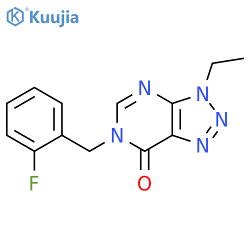 3-ethyl-6-[(2-fluorophenyl)methyl]-3H,6H,7H-[1,2,3]triazolo[4,5-d]pyrimidin-7-one structure