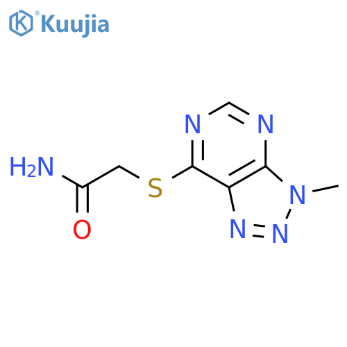 2-({3-methyl-3H-[1,2,3]triazolo[4,5-d]pyrimidin-7-yl}sulfanyl)acetamide structure