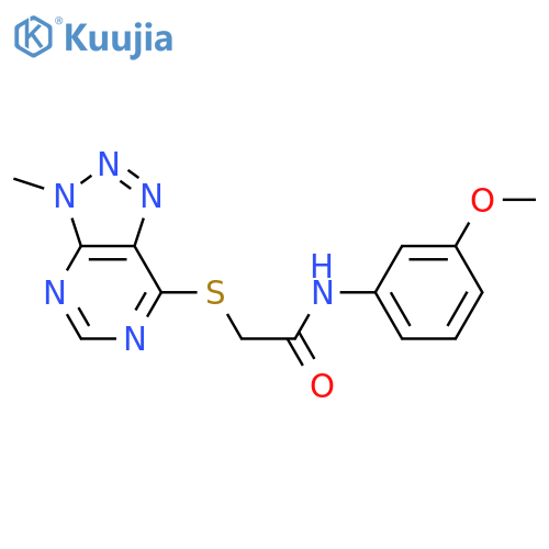 N-(3-methoxyphenyl)-2-({3-methyl-3H-[1,2,3]triazolo[4,5-d]pyrimidin-7-yl}sulfanyl)acetamide structure
