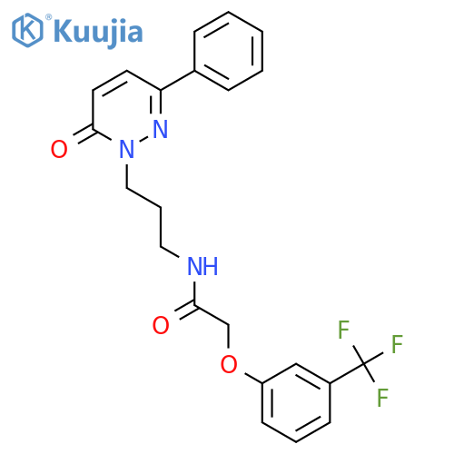 N-[3-(6-oxo-3-phenyl-1,6-dihydropyridazin-1-yl)propyl]-2-[3-(trifluoromethyl)phenoxy]acetamide structure