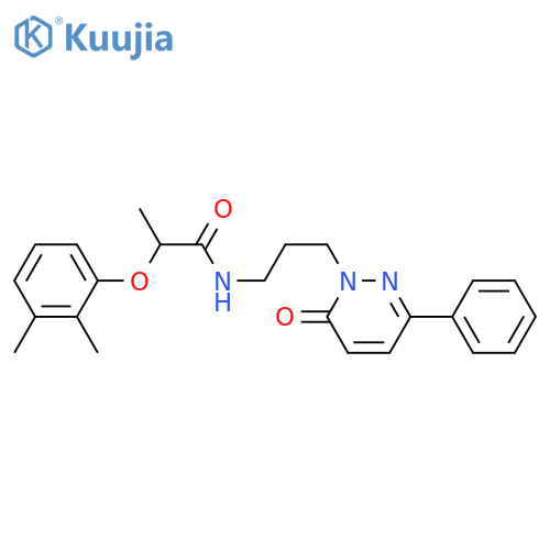 2-(2,3-dimethylphenoxy)-N-[3-(6-oxo-3-phenyl-1,6-dihydropyridazin-1-yl)propyl]propanamide structure