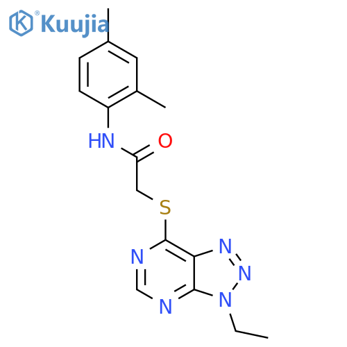 N-(2,4-dimethylphenyl)-2-({3-ethyl-3H-1,2,3triazolo4,5-dpyrimidin-7-yl}sulfanyl)acetamide structure