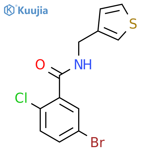5-bromo-2-chloro-N-[(thiophen-3-yl)methyl]benzamide structure