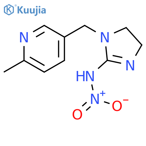 1H-Imidazol-2-amine,4,5-dihydro-1-[(6-methyl-3-pyridinyl)methyl]-N-nitro- structure