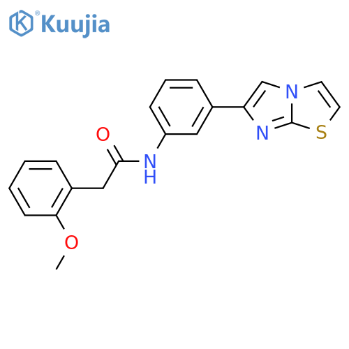 N-(3-{imidazo[2,1-b][1,3]thiazol-6-yl}phenyl)-2-(2-methoxyphenyl)acetamide structure