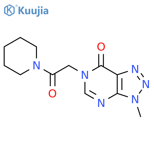 3-methyl-6-[2-oxo-2-(piperidin-1-yl)ethyl]-3H,6H,7H-[1,2,3]triazolo[4,5-d]pyrimidin-7-one structure