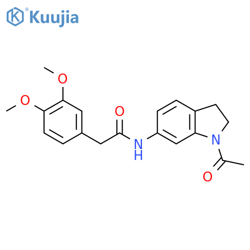 N-(1-acetyl-2,3-dihydro-1H-indol-6-yl)-2-(3,4-dimethoxyphenyl)acetamide structure