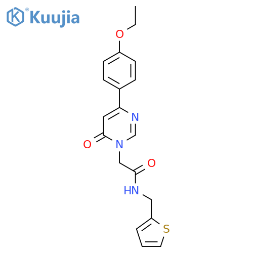 2-[4-(4-ethoxyphenyl)-6-oxo-1,6-dihydropyrimidin-1-yl]-N-[(thiophen-2-yl)methyl]acetamide structure