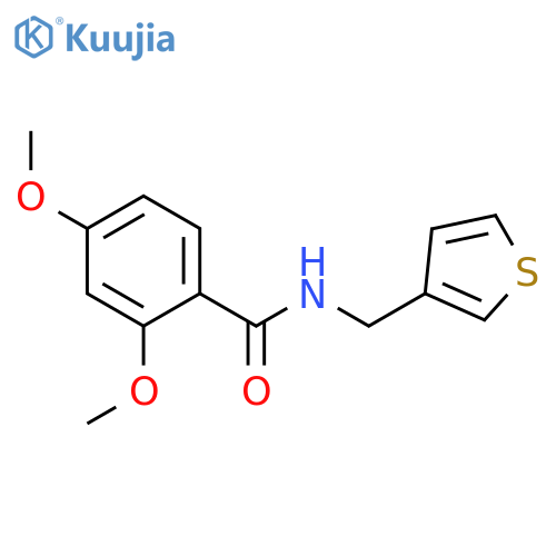 2,4-dimethoxy-N-[(thiophen-3-yl)methyl]benzamide structure