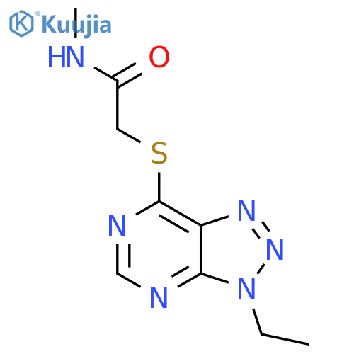 2-({3-ethyl-3H-[1,2,3]triazolo[4,5-d]pyrimidin-7-yl}sulfanyl)-N-methylacetamide structure