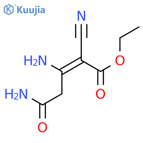 Ethyl 3,5-diamino-2-cyano-5-oxopent-2-enoate structure