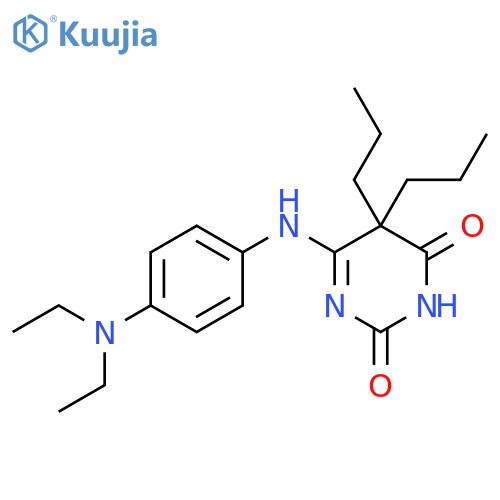 2,4(3H,5H)-Pyrimidinedione,6-[[4-(diethylamino)phenyl]amino]-5,5-dipropyl- structure