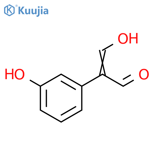 3-hydroxy-2-(3-hydroxyphenyl)prop-2-enal structure