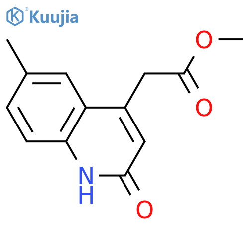 Methyl 2-(2-hydroxy-6-methylquinolin-4-yl)acetate structure