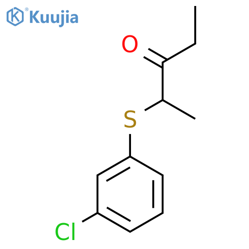 2-(3-Chlorophenyl)sulfanylpentan-3-one structure