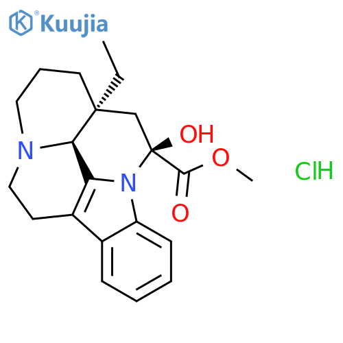 1H-Indolo[3,2,1-de]pyrido[3,2,1-ij][1,5]naphthyridine-12-carboxylicacid, 13a-ethyl-2,3,5,6,12,13,13a,13b-octahydro-12-hydroxy-, methyl ester,hydrochloride (1:1), (12S,13aS,13bS)- structure