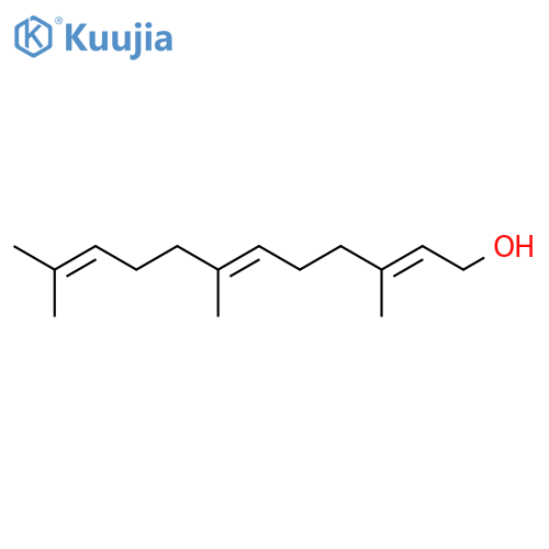 (2E,6E)-3,7,11-trimethyldodeca-2,6,10-trien-1-ol structure