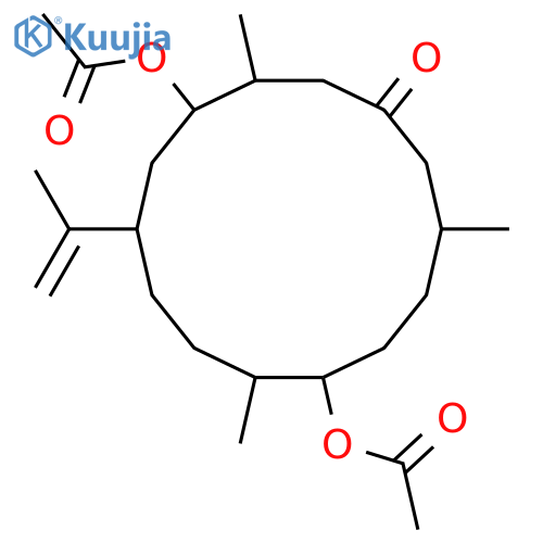 Cyclotetradecanone,4,10-bis(acetyloxy)-3,9,13-trimethyl-6-(1-methylethenyl)- structure