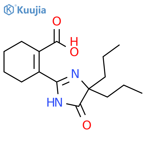 1-Cyclohexene-1-carboxylic acid,2-(4,5-dihydro-5-oxo-4,4-dipropyl-1H-imidazol-2-yl)- structure