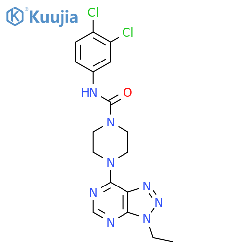 N-(3,4-dichlorophenyl)-4-{3-ethyl-3H-1,2,3triazolo4,5-dpyrimidin-7-yl}piperazine-1-carboxamide structure
