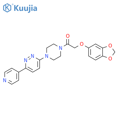 2-(2H-1,3-benzodioxol-5-yloxy)-1-{4-[6-(pyridin-4-yl)pyridazin-3-yl]piperazin-1-yl}ethan-1-one structure