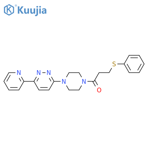 3-(phenylsulfanyl)-1-{4-6-(pyridin-2-yl)pyridazin-3-ylpiperazin-1-yl}propan-1-one structure