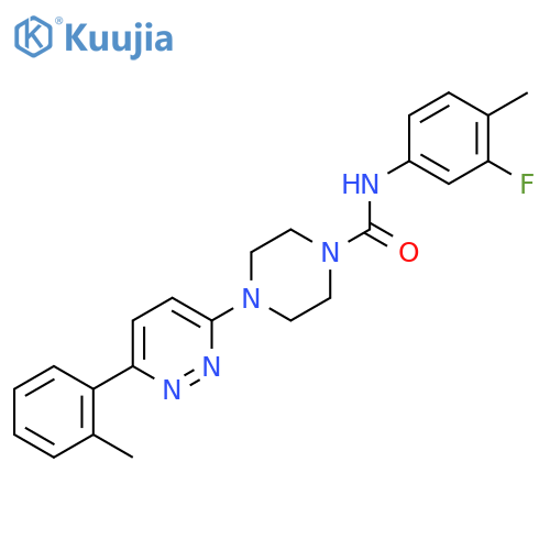 N-(3-fluoro-4-methylphenyl)-4-[6-(2-methylphenyl)pyridazin-3-yl]piperazine-1-carboxamide structure