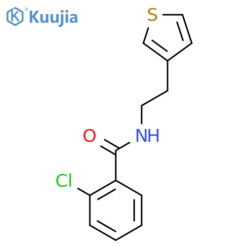 2-chloro-N-[2-(thiophen-3-yl)ethyl]benzamide structure