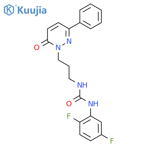 1-(2,5-difluorophenyl)-3-[3-(6-oxo-3-phenyl-1,6-dihydropyridazin-1-yl)propyl]urea structure