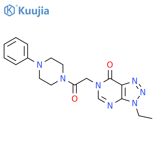 3-ethyl-6-[2-oxo-2-(4-phenylpiperazin-1-yl)ethyl]-3H,6H,7H-[1,2,3]triazolo[4,5-d]pyrimidin-7-one structure