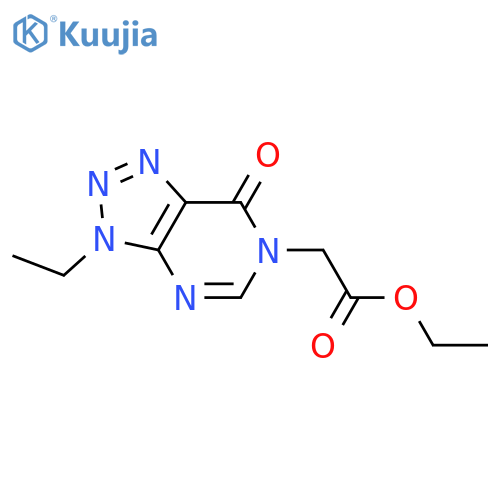 ethyl 2-{3-ethyl-7-oxo-3H,6H,7H-[1,2,3]triazolo[4,5-d]pyrimidin-6-yl}acetate structure