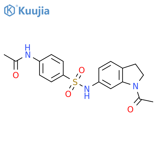 N-{4-[(1-acetyl-2,3-dihydro-1H-indol-6-yl)sulfamoyl]phenyl}acetamide structure