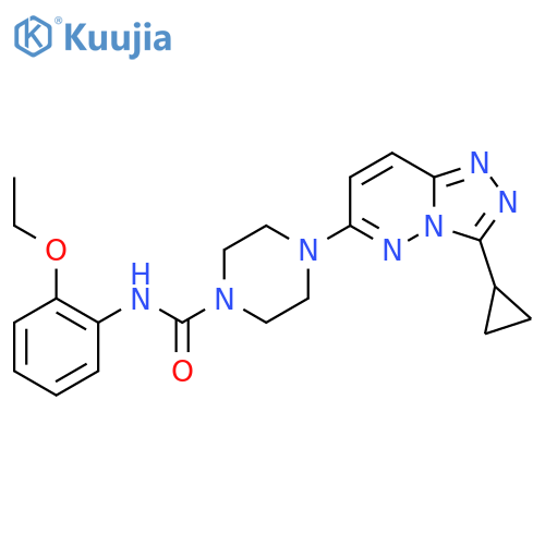 4-{3-cyclopropyl-[1,2,4]triazolo[4,3-b]pyridazin-6-yl}-N-(2-ethoxyphenyl)piperazine-1-carboxamide structure
