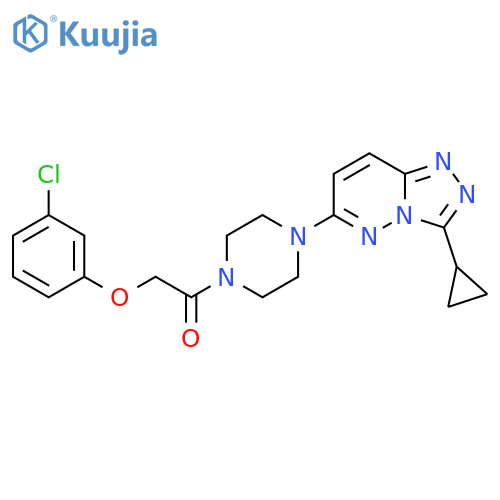 2-(3-chlorophenoxy)-1-(4-{3-cyclopropyl-1,2,4triazolo4,3-bpyridazin-6-yl}piperazin-1-yl)ethan-1-one structure