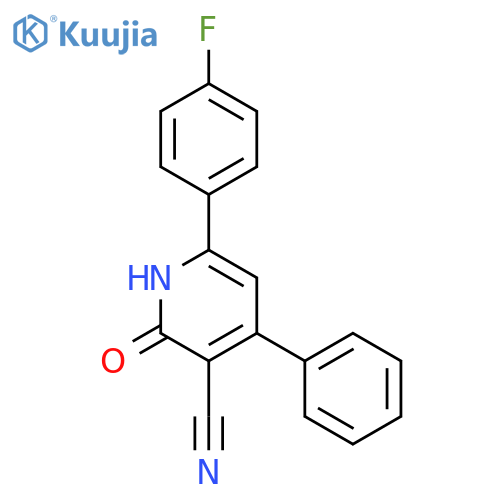 3-Pyridinecarbonitrile, 6-(4-fluorophenyl)-1,2-dihydro-2-oxo-4-phenyl- structure