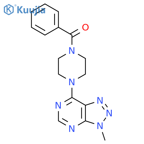 1-benzoyl-4-{3-methyl-3H-[1,2,3]triazolo[4,5-d]pyrimidin-7-yl}piperazine structure